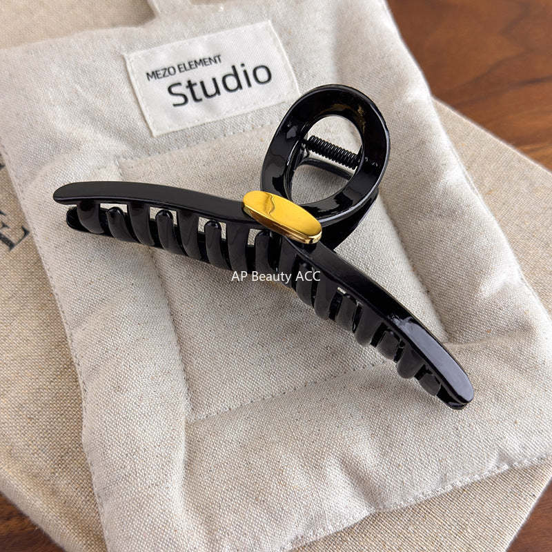 E관 - 골드 포인트 대형 교차형 집게핀 [27598] 25.10-4