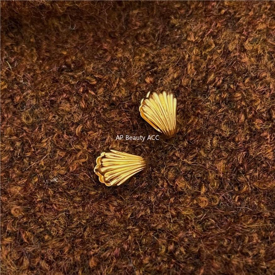 F관 - 925 실버 조개 모양 후프 귀걸이 [C1090] 25.10-4