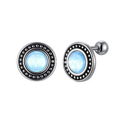 G관 - 원형 레진 스테인리스 스틸 피어싱 귀걸이 [ES-768] 25.12-2