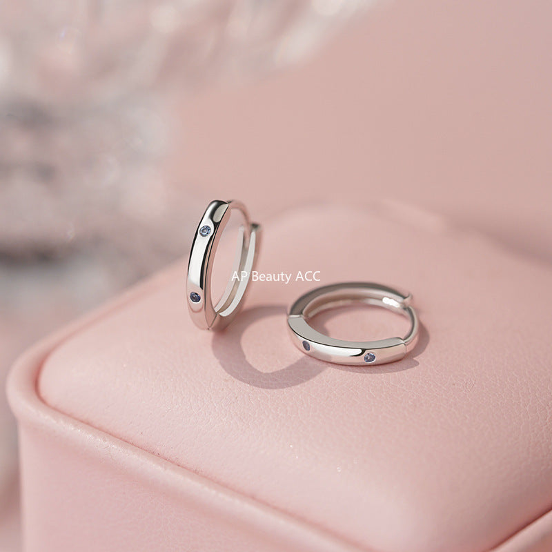 B관 - 999 실버 미니 큐빅 링 귀걸이 [YC6654E_1] 25.10-3