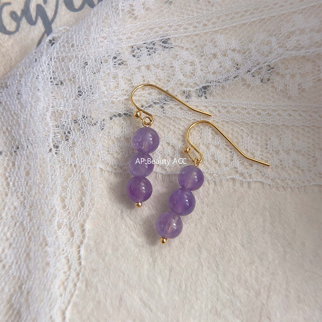 C관 - 라벤더 보석 2024 신상 핸드메이드 귀걸이 [3800] 24.05-2