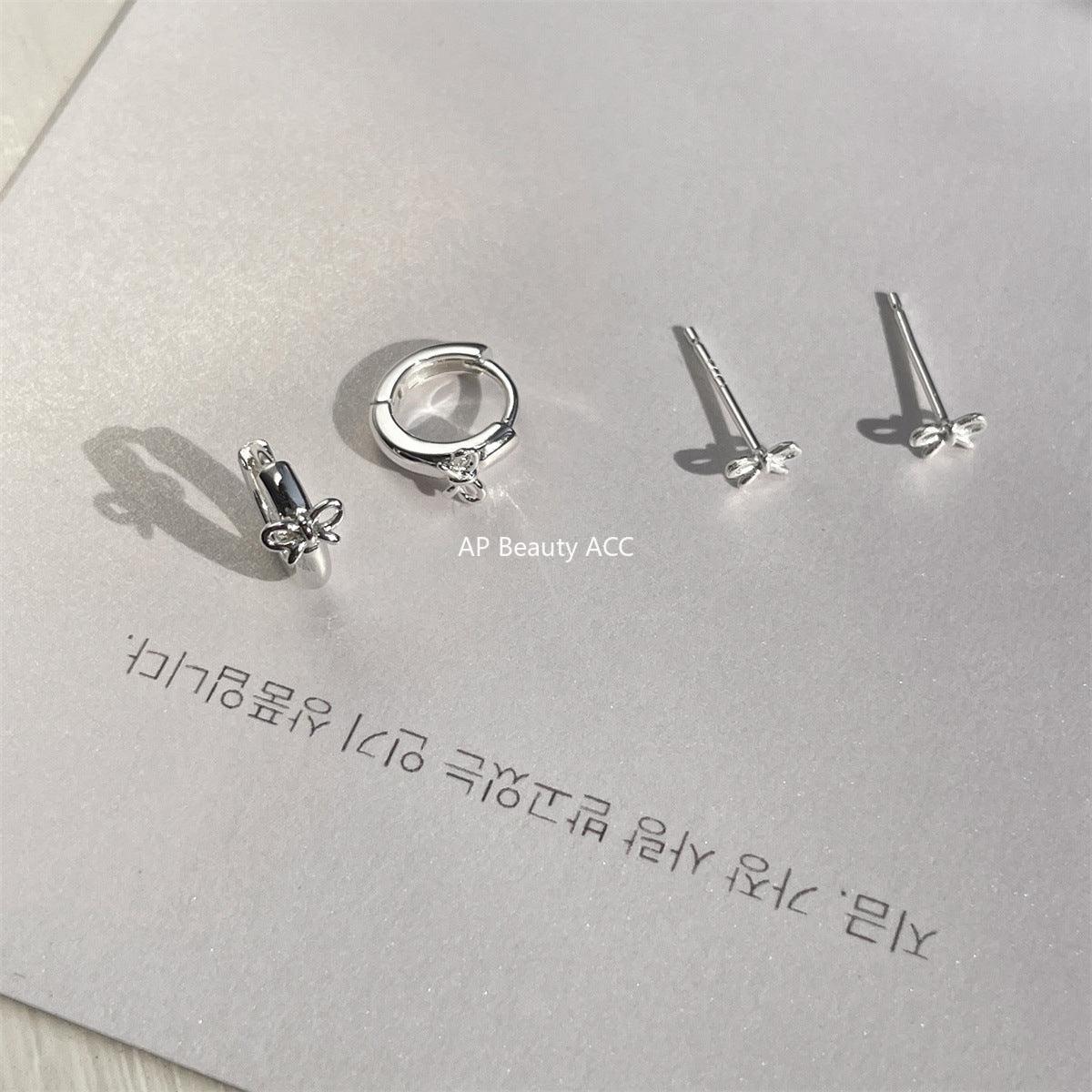 A관 - 미니 리본 포인트 925 실버 귀걸이 [EH-3559] 25.04-2