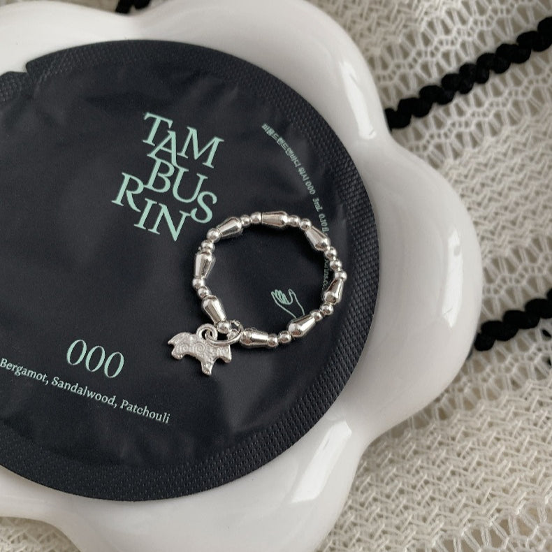 A관 - 패턴 말 펜던트 925 실버 슬림 팔찌 [SZ-S092] 25.12-3