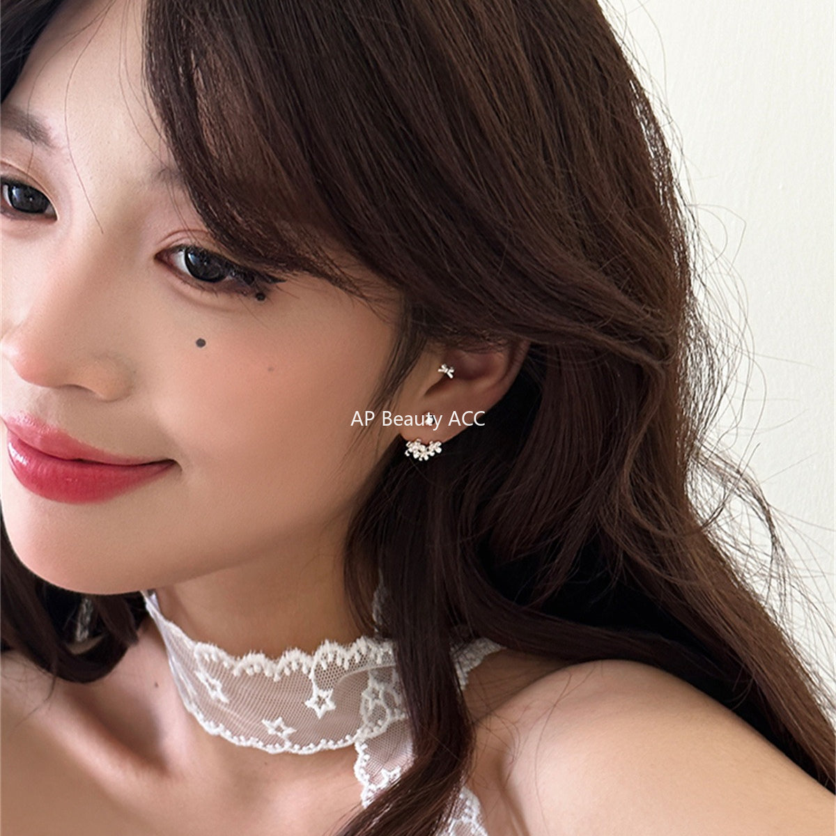 A관 - 925 은침 큐빅 플라워 스터드 피어싱 귀걸이 [EH-4128] 25.10-1