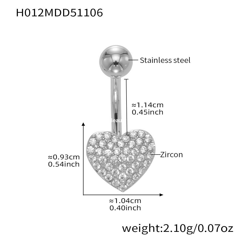D관 - 스테인리스 스틸 풀 큐빅 18K 도금 피어싱 귀걸이 [H009] 25.11-2