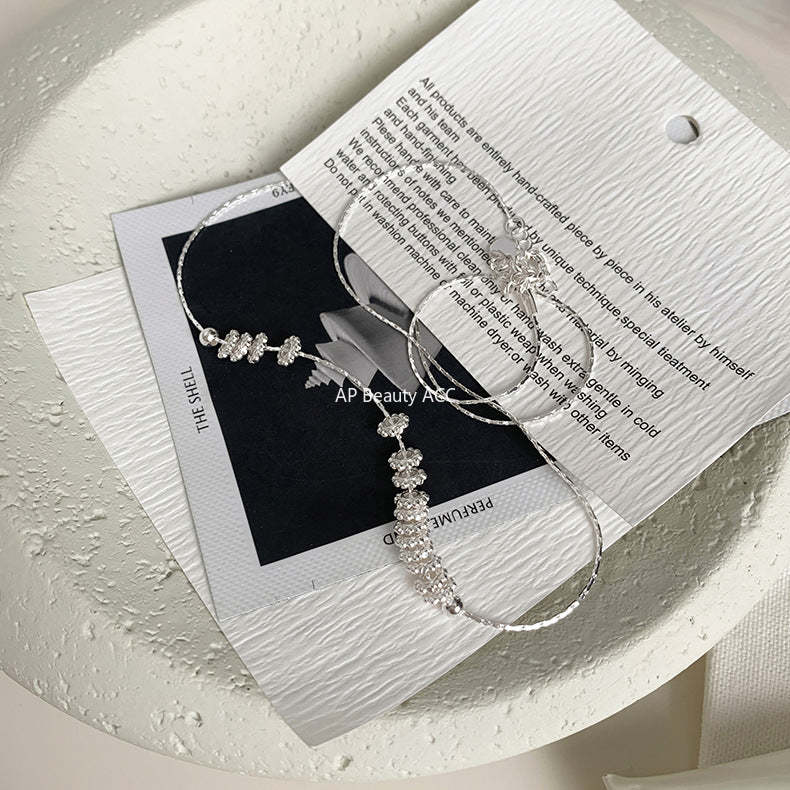 A관 - 925 실버 스마일 디자인 대나무 모양 체인 목걸이 [1333] 25.09-4