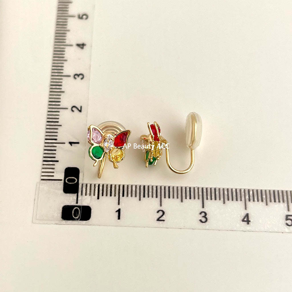 C관 - 18K 도금 컬러풀 이어커프 귀걸이 [EJ0303C] 25.03-3
