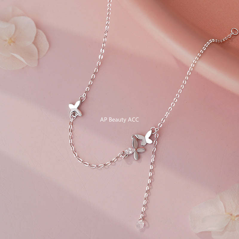 B관 - 925 실버 나비 디자인 체인 드롭 팔찌 [YC5115SL_1] 25.10-5