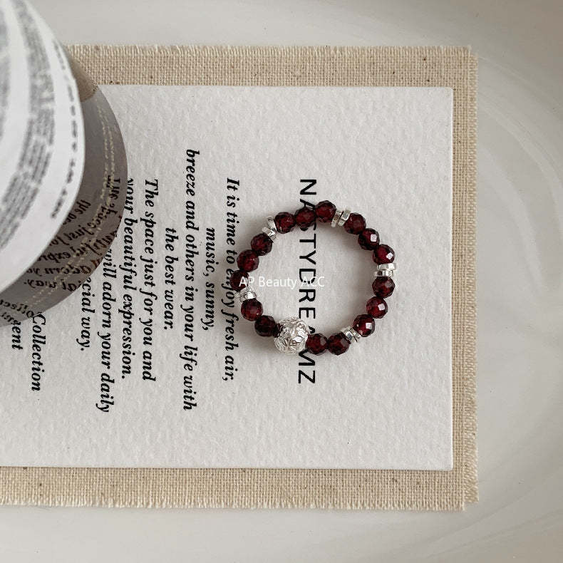 A관 - 아게이트 칼세도니 담수진주 비즈 925실버 반지 [RA] 25.11-4