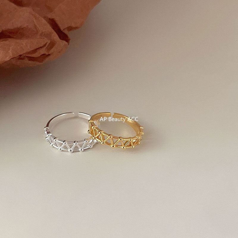 F관 - 925 실버 트러스트 디자인 오픈형 반지 [J1425] 25.10-1