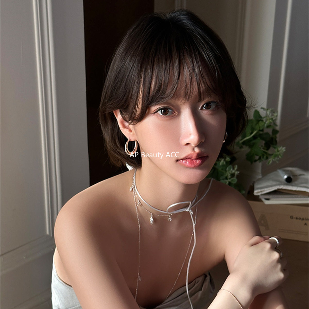 A관 - 925 은침 민무늬 별 링 귀걸이 [EH-3970] 25.10-1