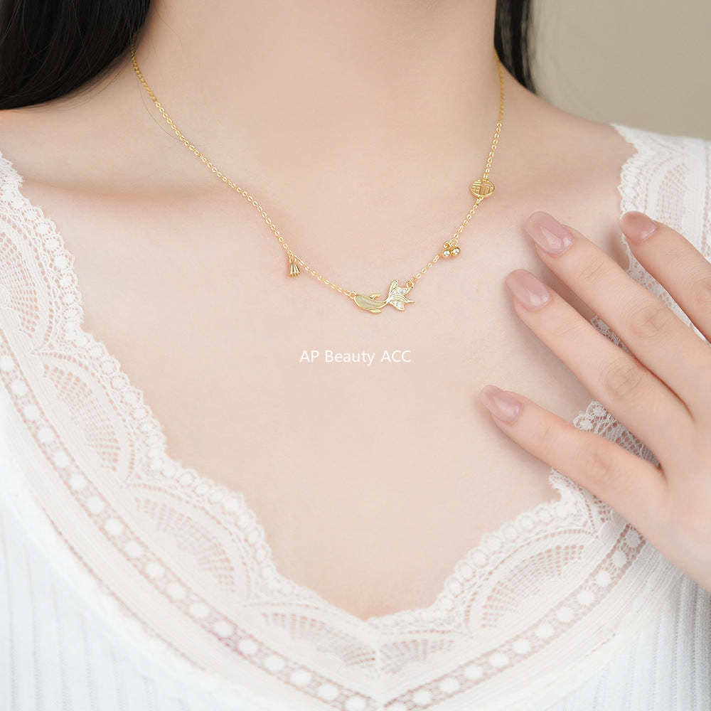 B관 - 999 실버 행운 잉어 물고기 펜던트 목걸이 [YC3904N_1] 25.11-4