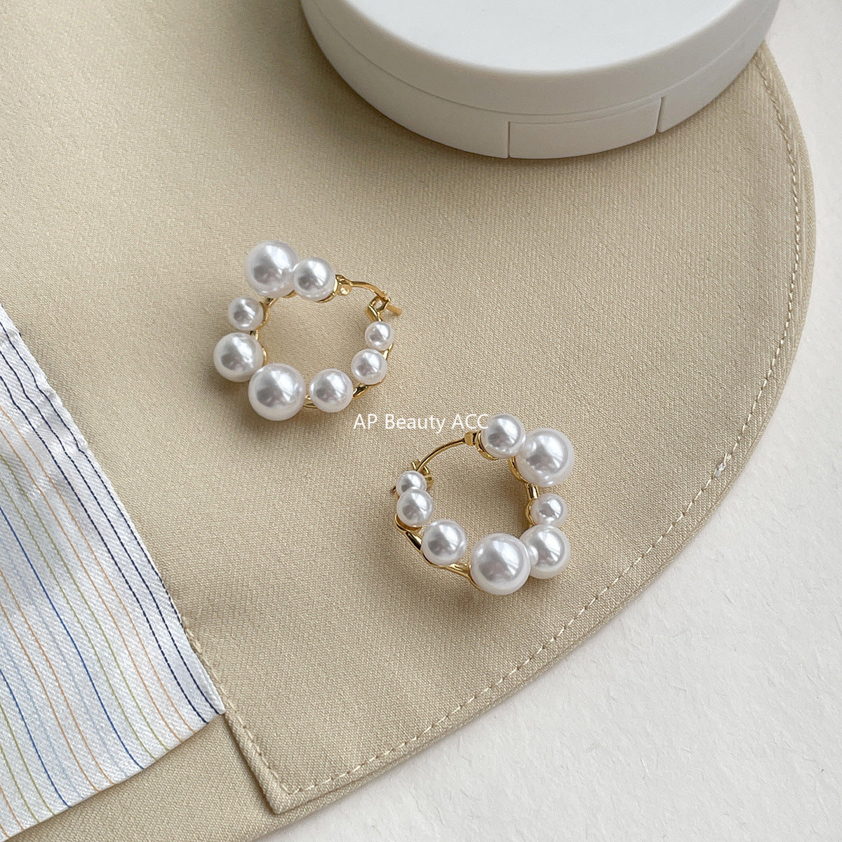 A관 - 925 은침 불규칙 진주 링 귀걸이 [EH-3979] 25.10-1