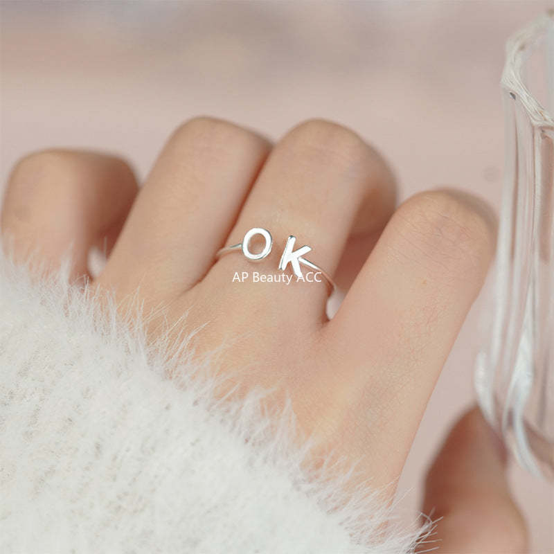 B관 - OK 텍스트 925 실버 반지 [YC5209R_1] 25.05-2