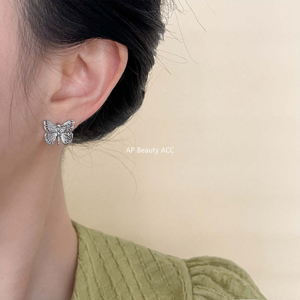 C관 - 나비 모양 심플 세련된 14K 도금 귀걸이 [4595-4596] 24.07-4