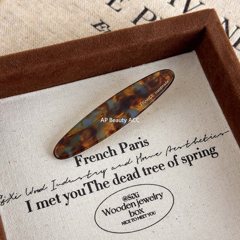 E관 - 아세테이트 타원형 헤어핀 [24170] 25.09-4