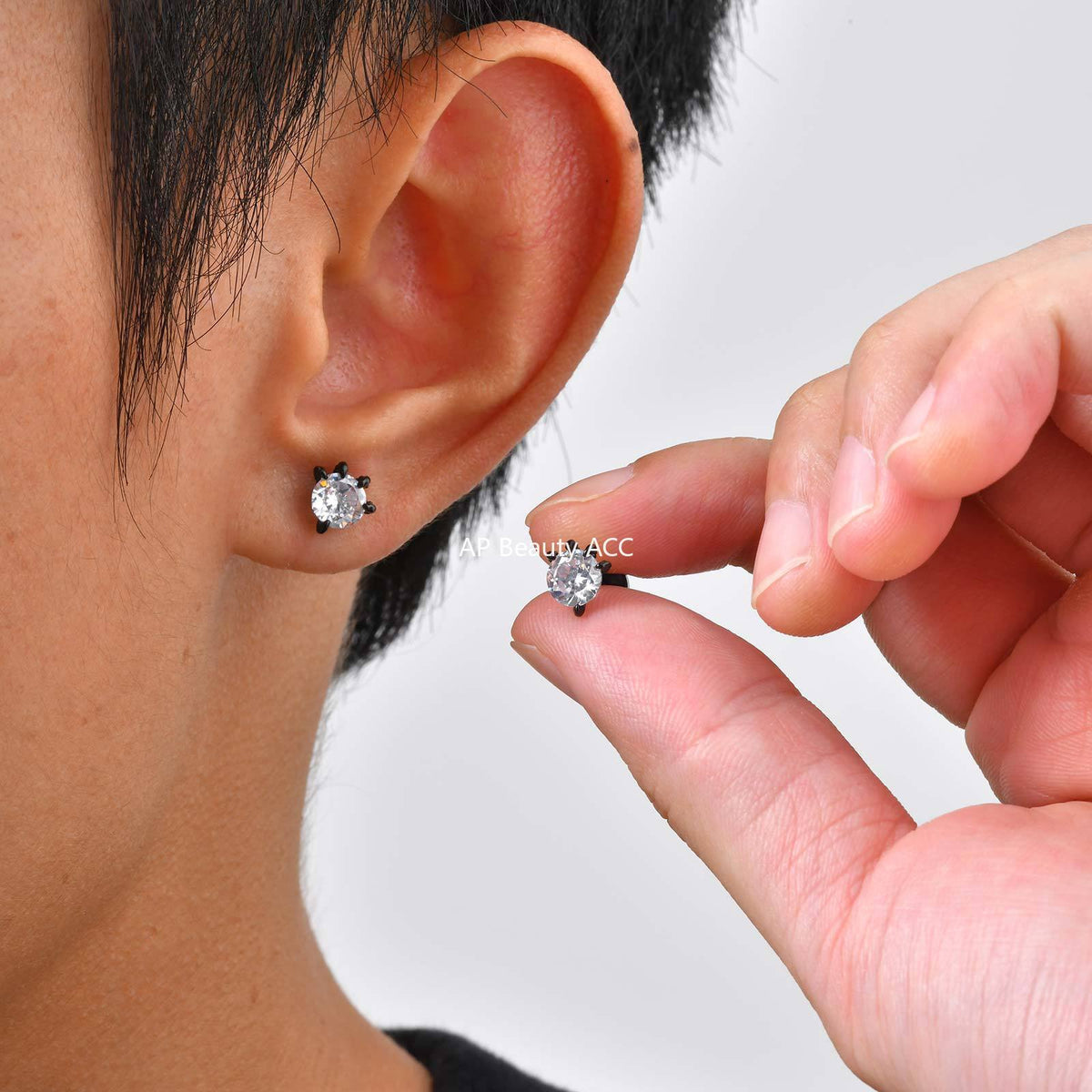 G관 - 화이트 큐빅 드래곤클로 스테인리스 귀걸이 [ES-767B] 25.11-3