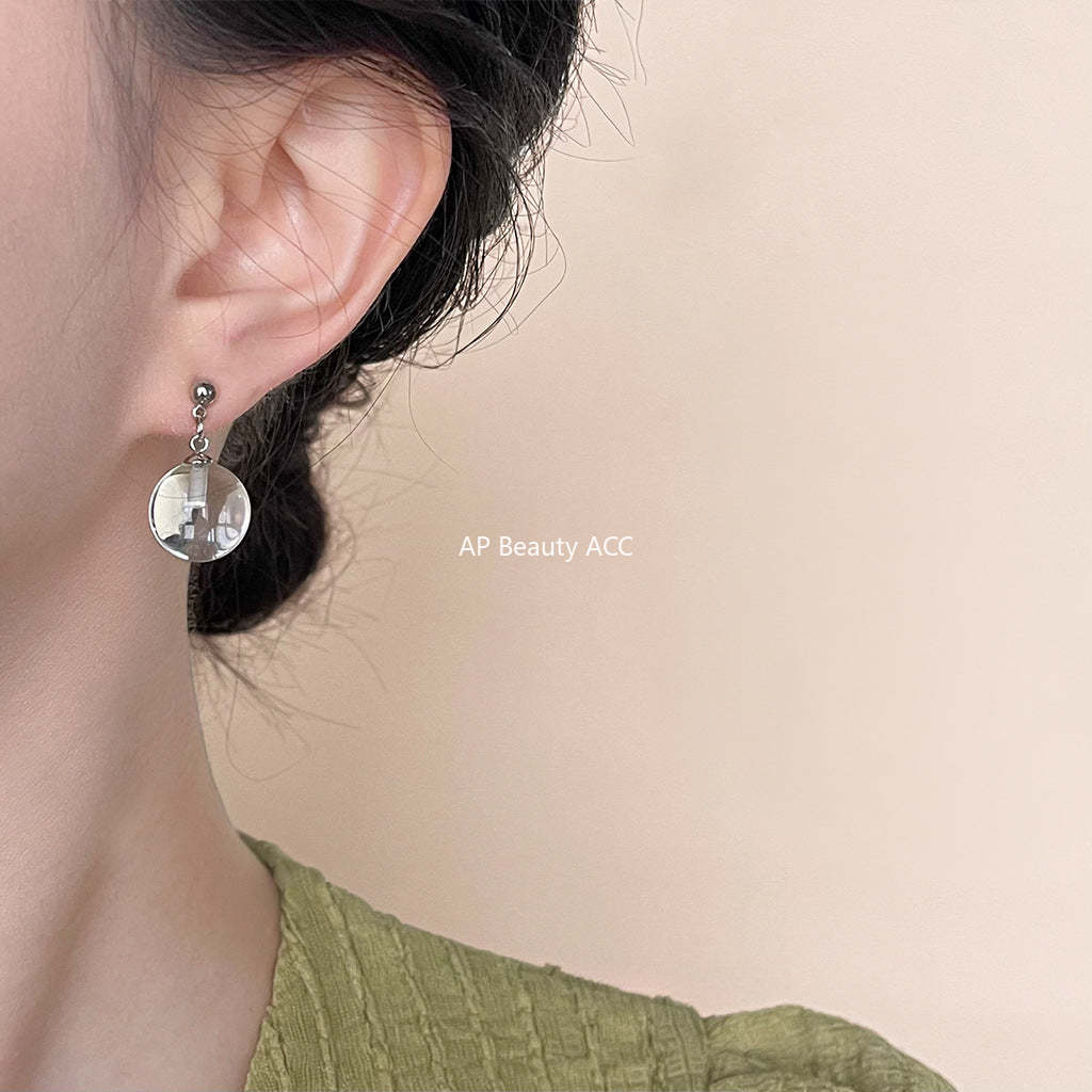C관 - 투명 유리볼 심플 세련된 귀걸이 [4370-4371] 24.06-3