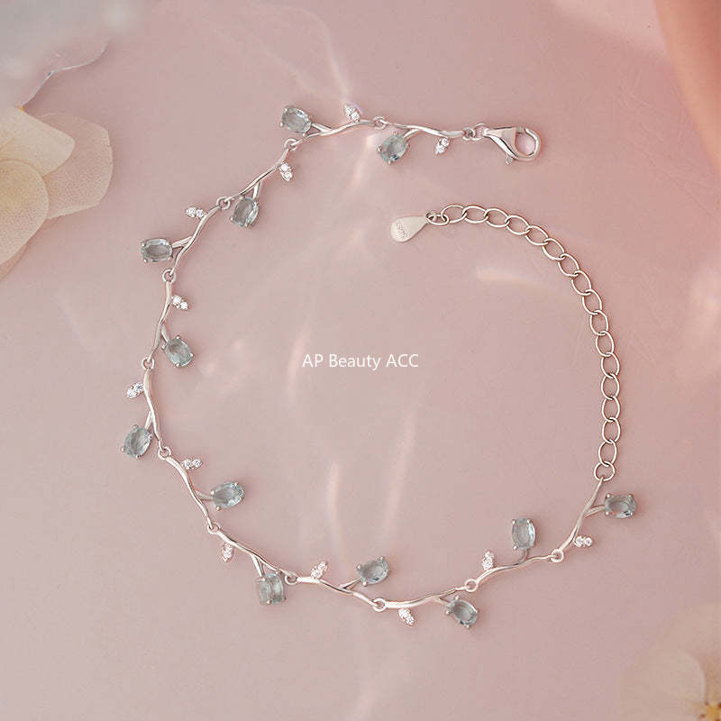 B관 - 925 실버 플라워 덩굴 큐빅 팔찌 [YC4383SL_1] 25.09-4