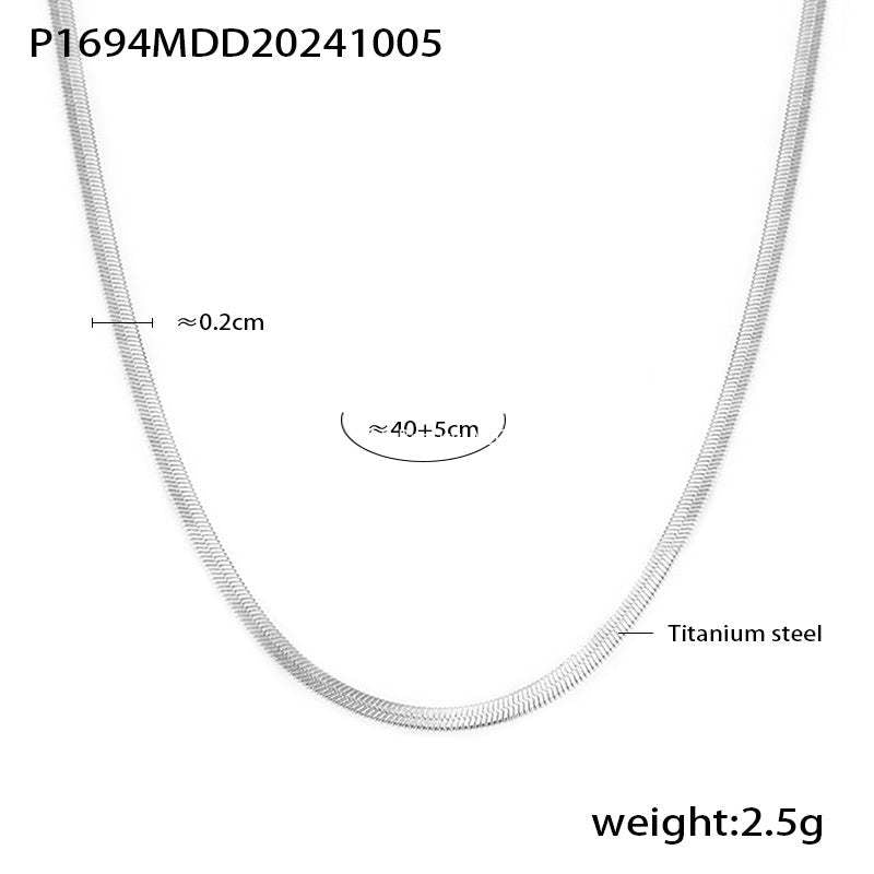 D관 - 대각선 큐빅 십자가 티타늄 스틸 펜던트 레이어링 목걸이 [P2069-P1694] 24.10-2