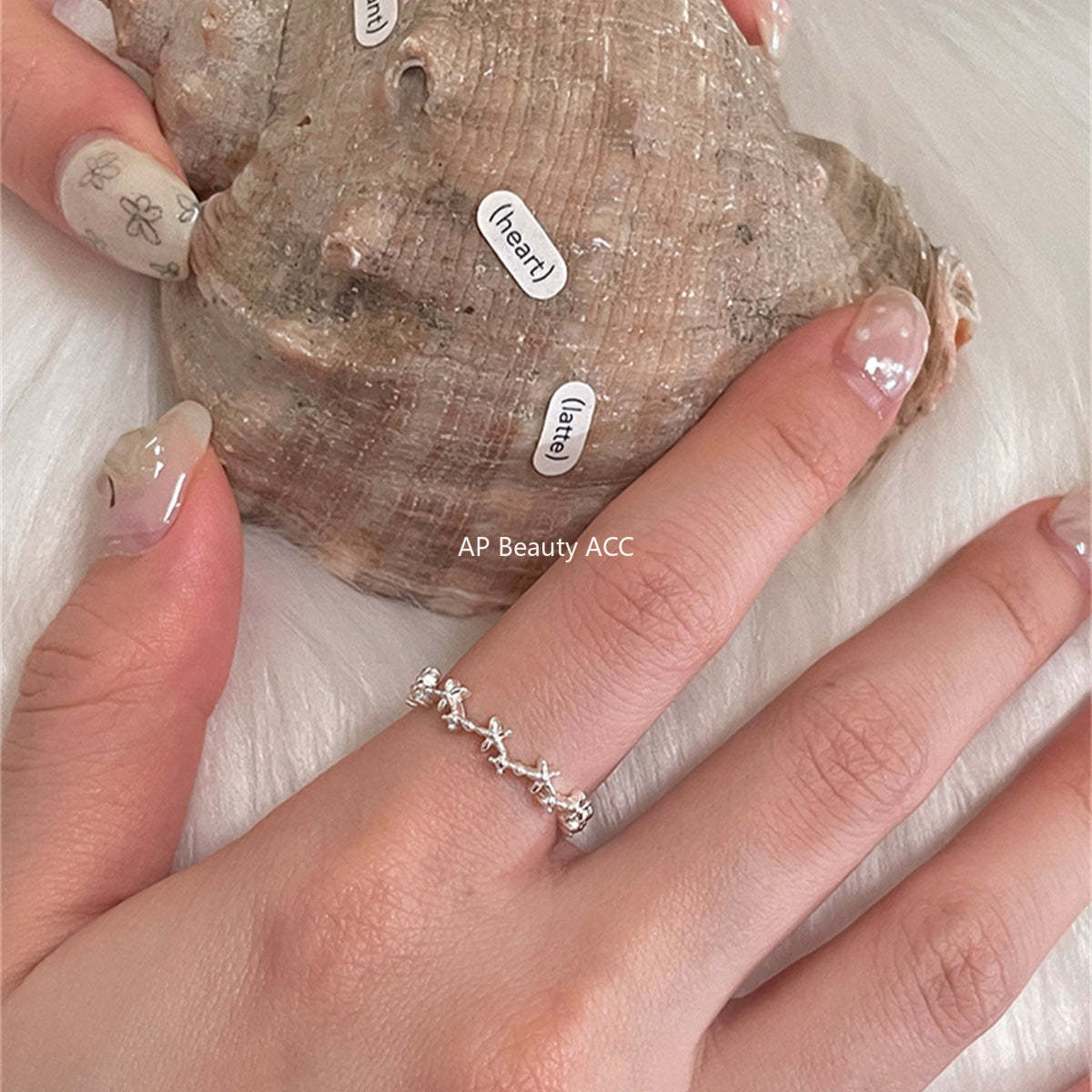 A관 - 925 실버 오각별 디자인 오픈형 반지 [JZ-0710] 25.09-4