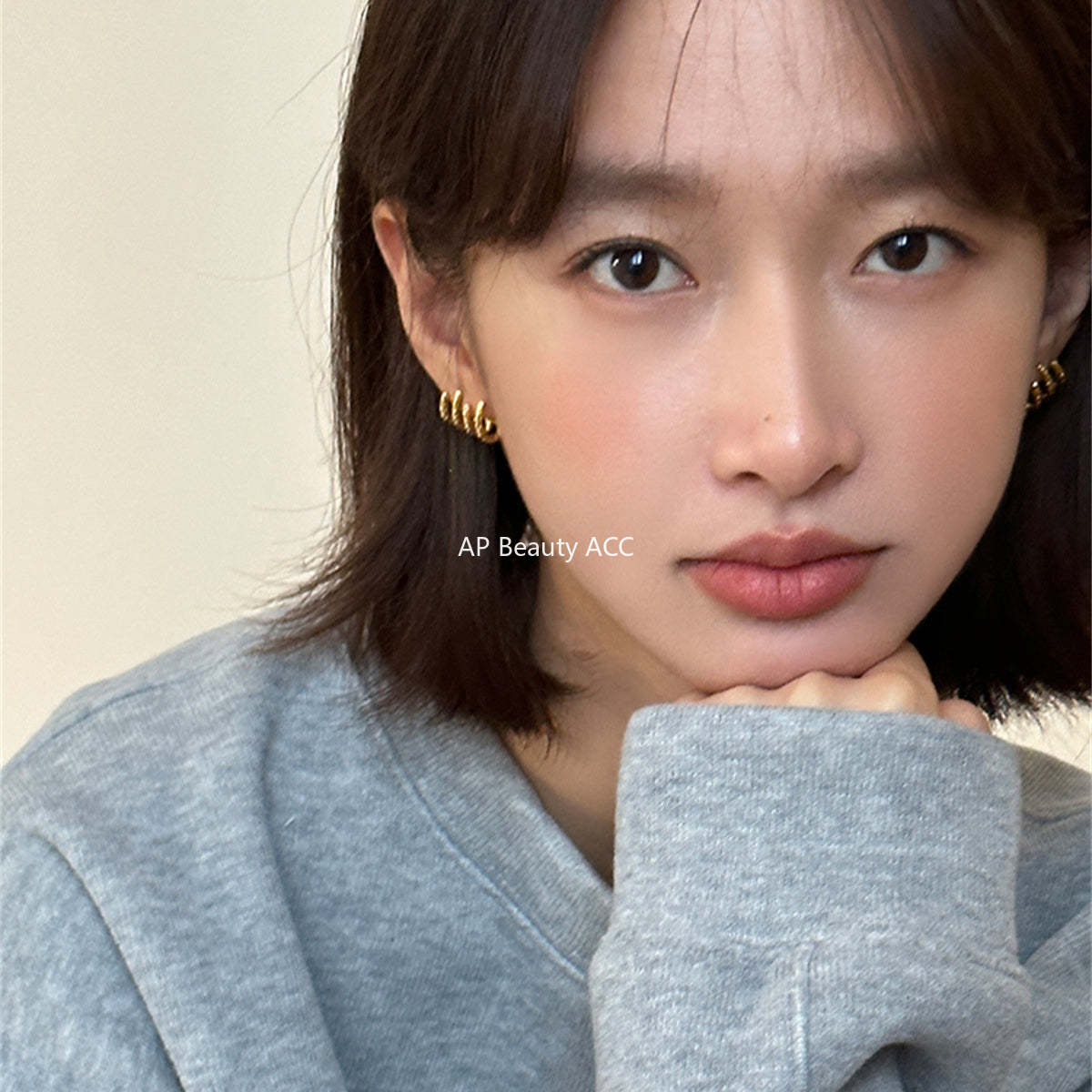 A관 - 갈고리 디자인 텍스처 귀걸이 [EH-3254] 24.12-1