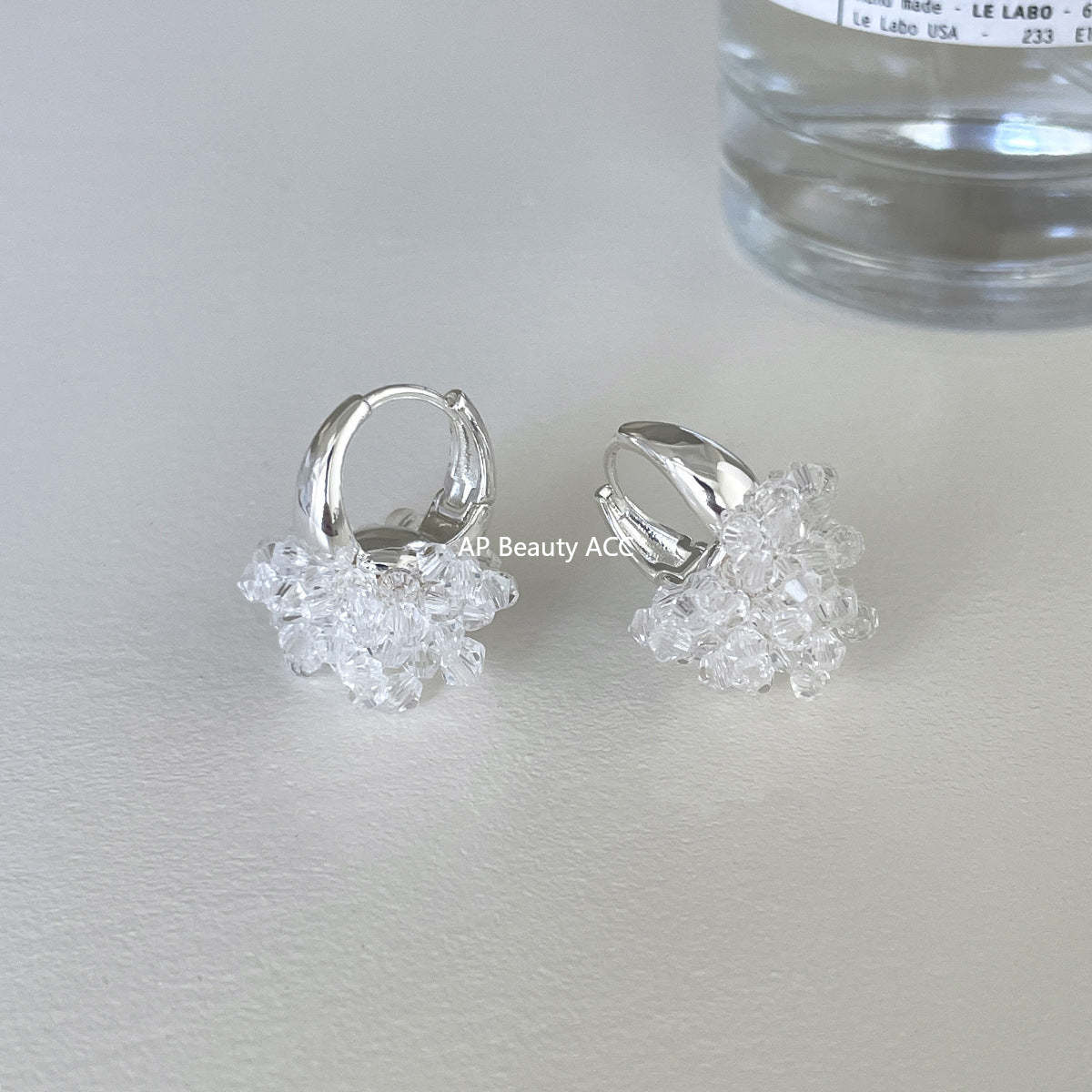 A관 - 큐빅 꽃다발 플라워 링 귀걸이 [EH-4170] 25.10-2