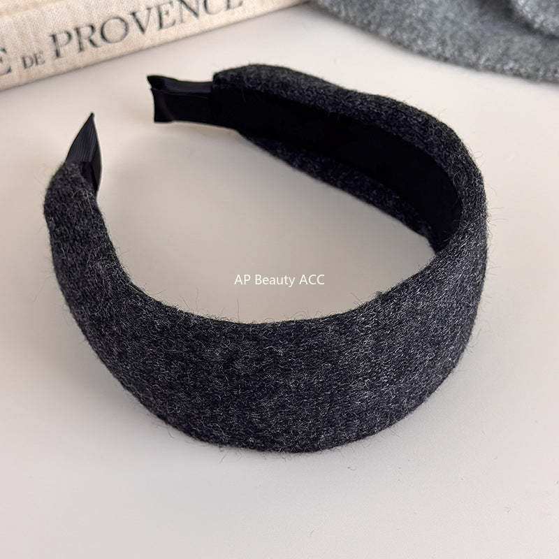 E관 - 도톰한 니트 디자인 와이드 머리띠 [27602] 25.10-4