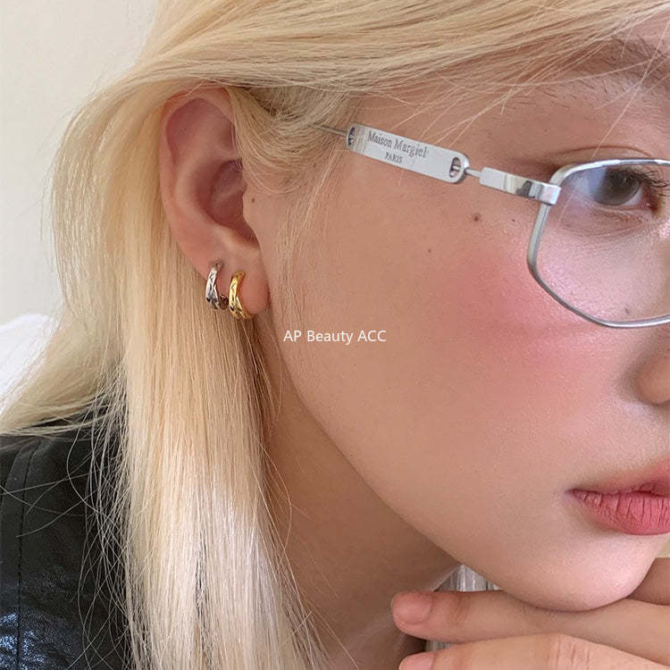 A관 - 크로스 심플 디자인 925 은침 귀걸이 [EH-4344] 25.12-2