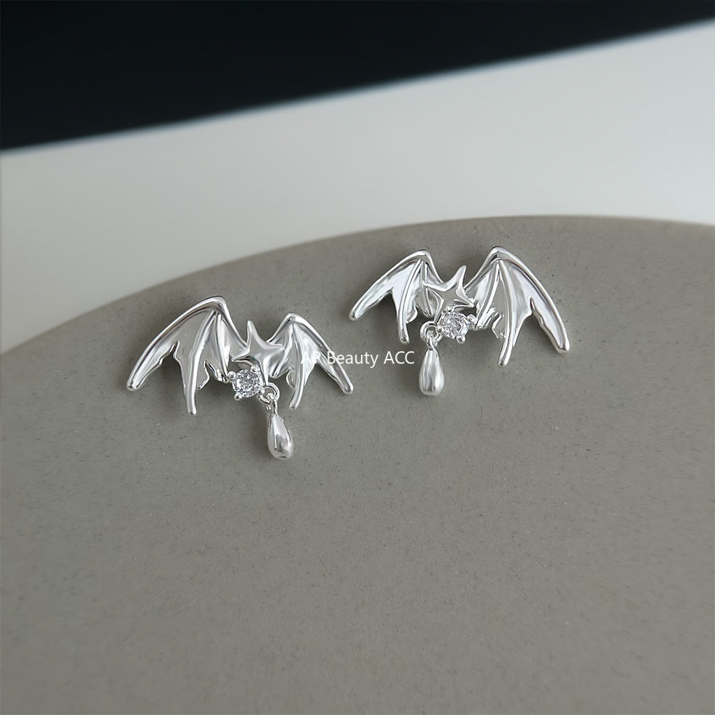 C관 - 925 은침 핸드메이드 천사 날개 별 디자인 귀걸이 [6902] 25.10-2