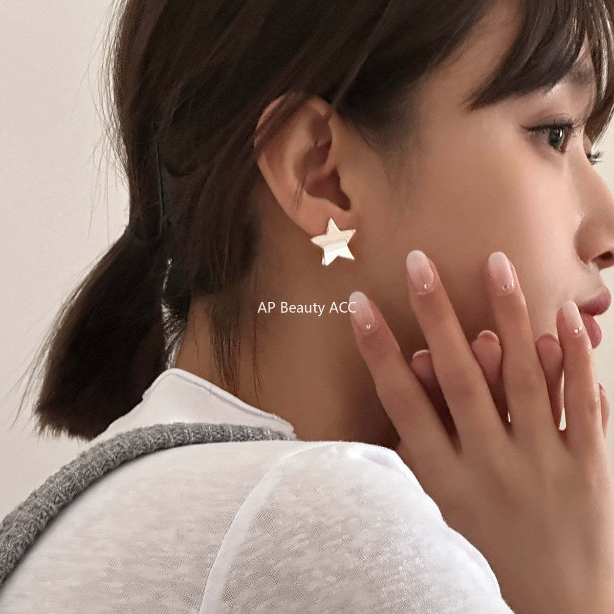 A관 - 실버 입체 별 모양 925 은침 귀걸이 [EH-2399] 25.12-3