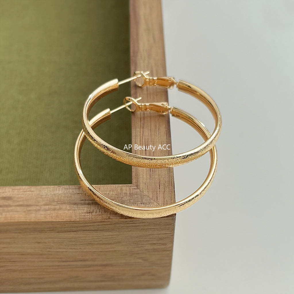 C관 - 무광 14K 도금 미니멀 링 귀걸이 [5731-5736] 25.03-3