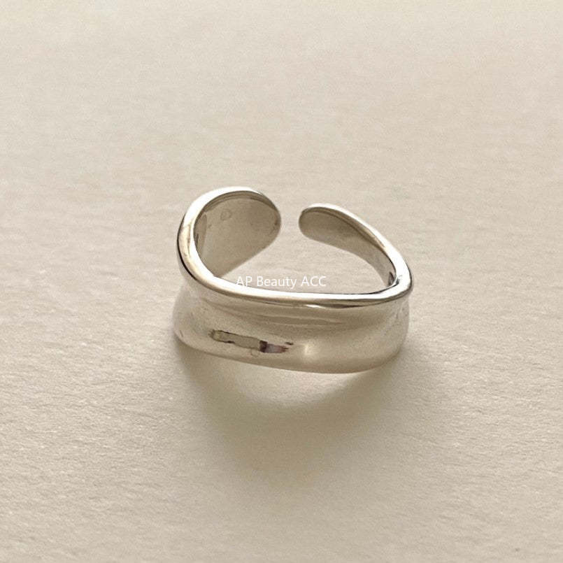 F관 - 925 실버 비정형 볼드 오픈 반지 [J1107] 25.12-1