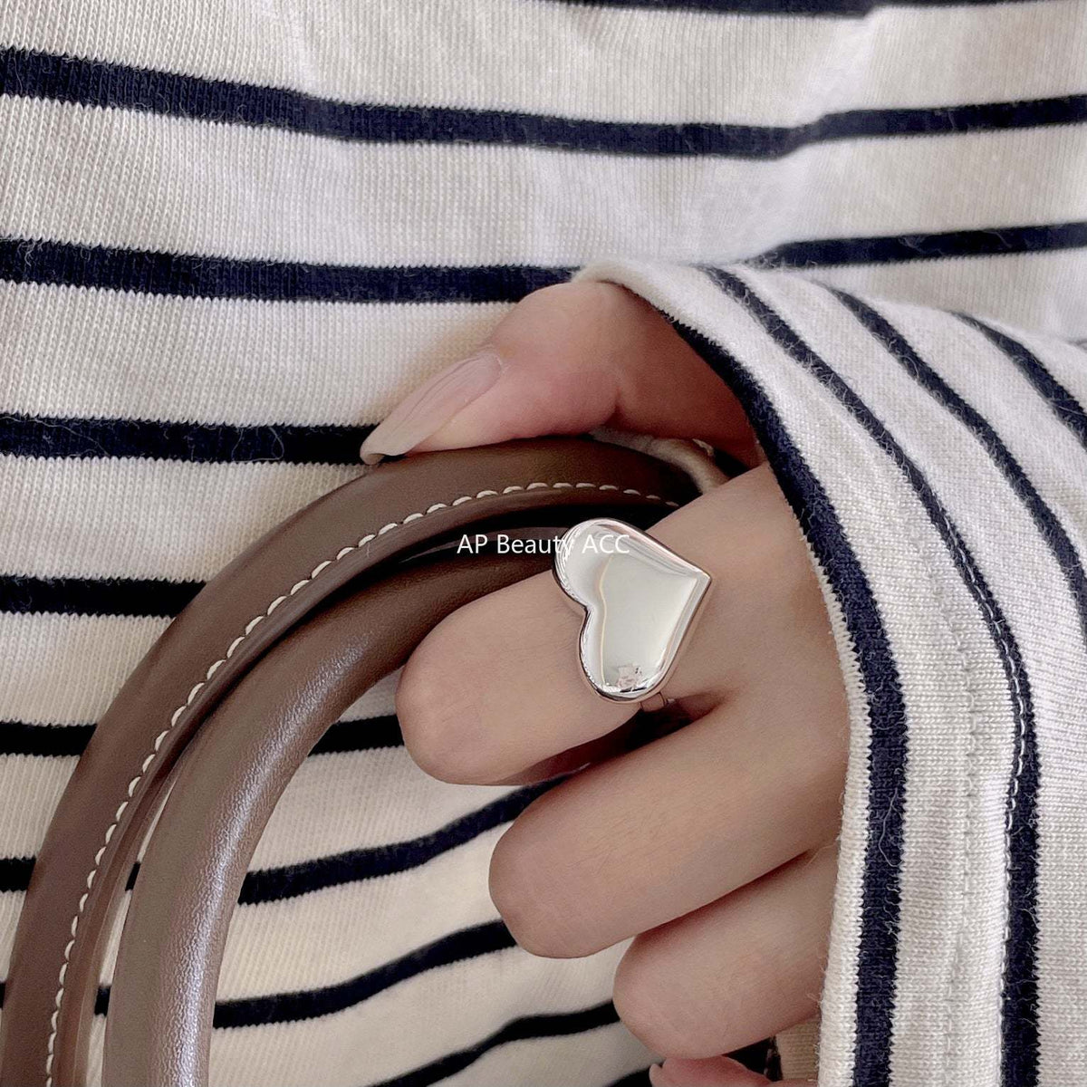 F관 - 925 실버 빅 하트 오픈형 반지 [J1901] 25.12-2