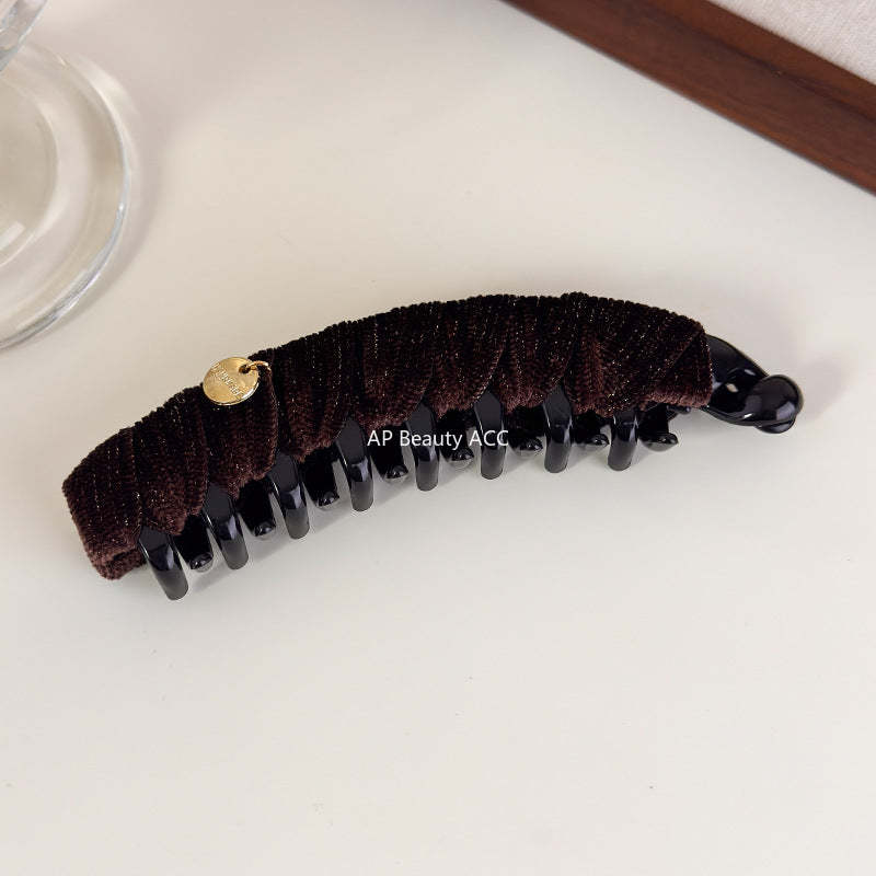 E관 - 가을겨울 벨벳 패브릭 삼각형 집게핀 [27720] 25.11-4