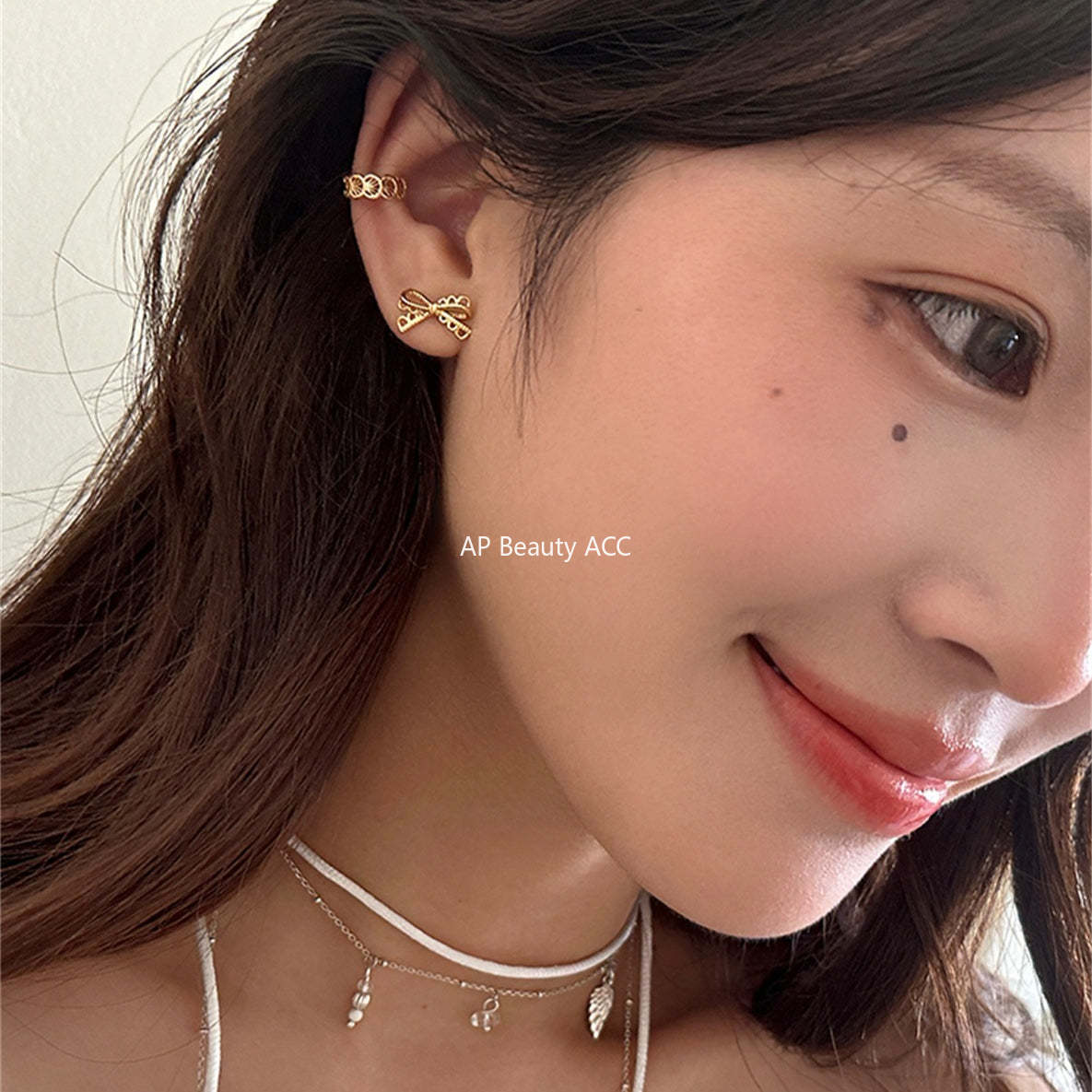 A관 - 리본 모양 플로럴 엣지 귀걸이 [EH-4167] 25.10-2