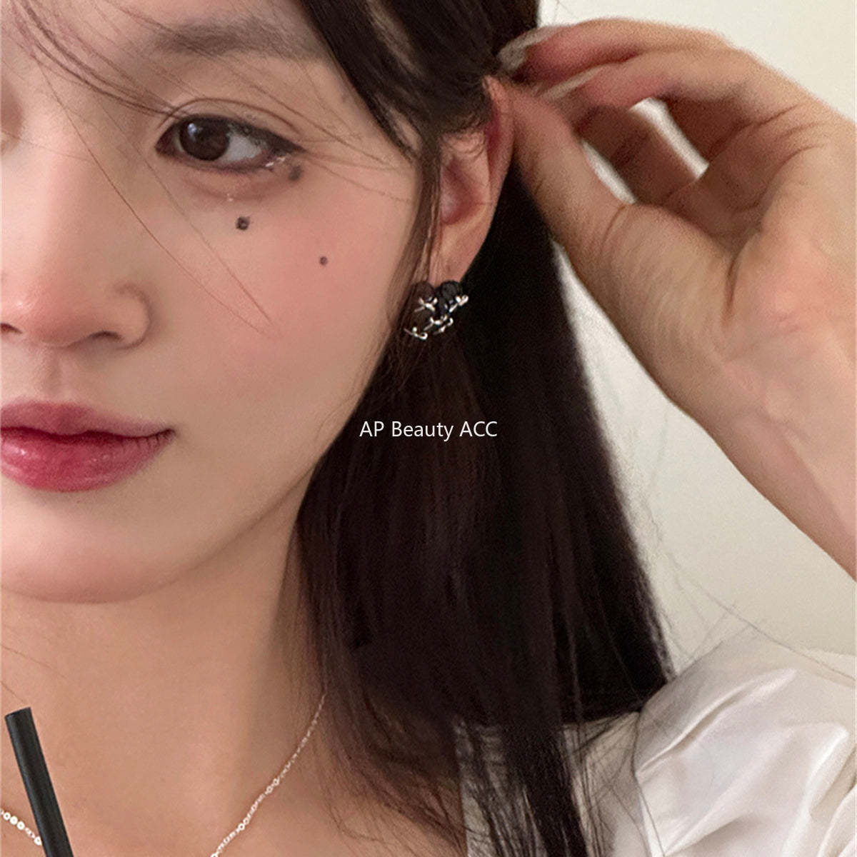 A관 - 리본 은침 하트 귀걸이 [EH-3183] 24.09-4