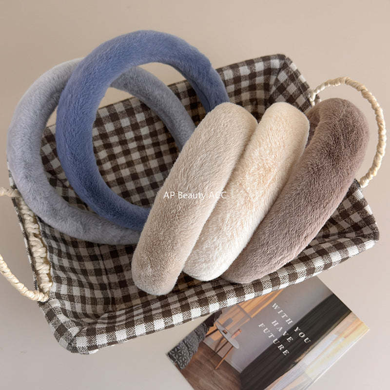 E관 - 퍼 소재 파스텔 볼륨 와이드 머리띠 [19179] 25.11-3