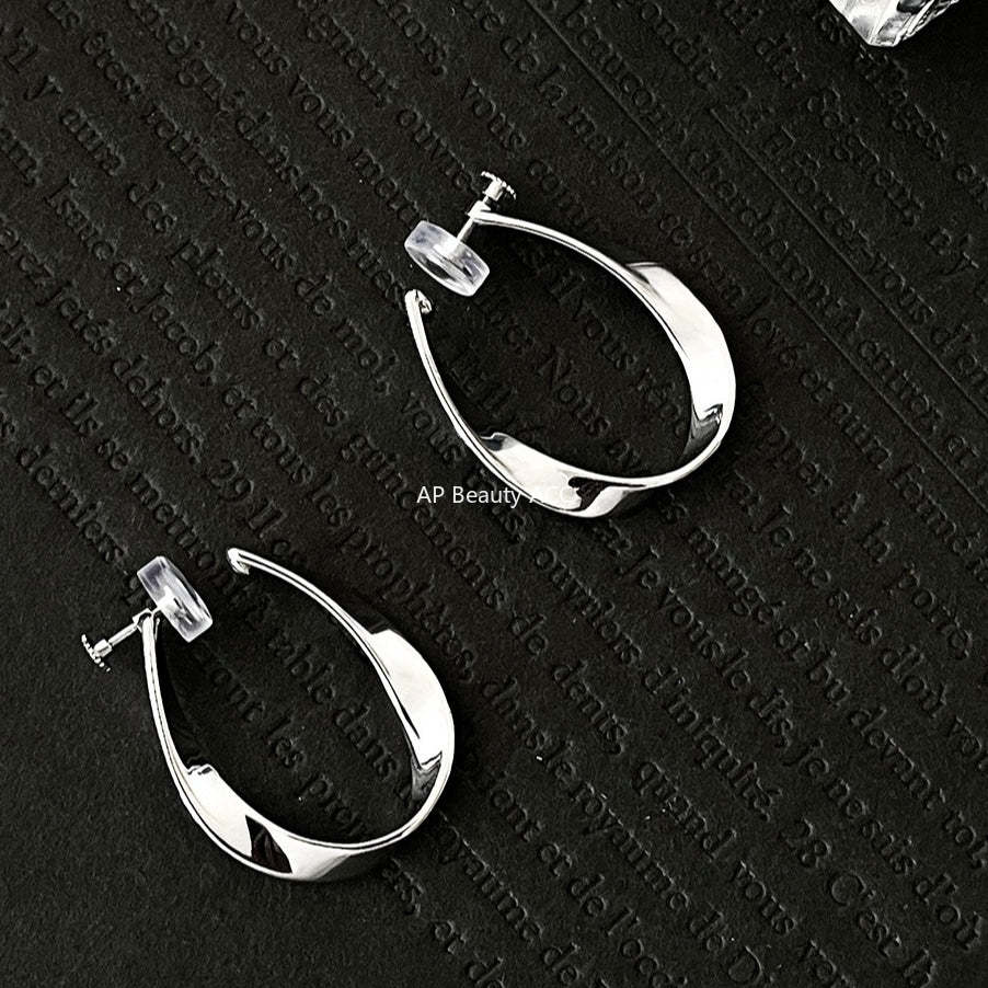 A관 - 심플 뫼비우스 디자인 귀찌 귀걸이 [EJ-55] 25.12-1