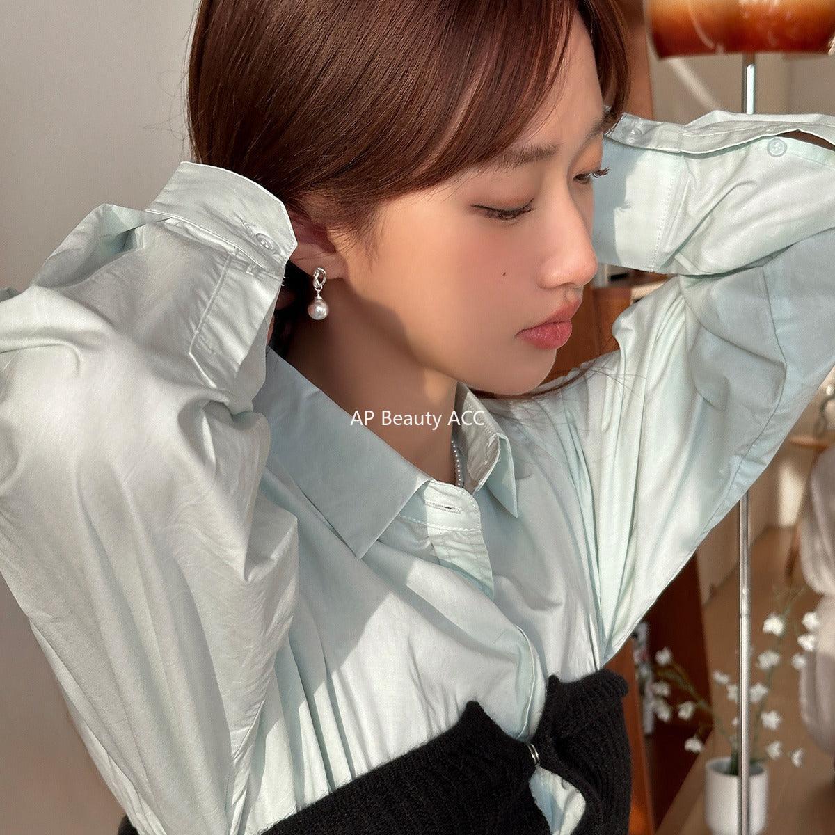 A관 - 프렌치 빈티지 진주 사랑스러운 은침 귀걸이 [EH-2639] 24.03-2