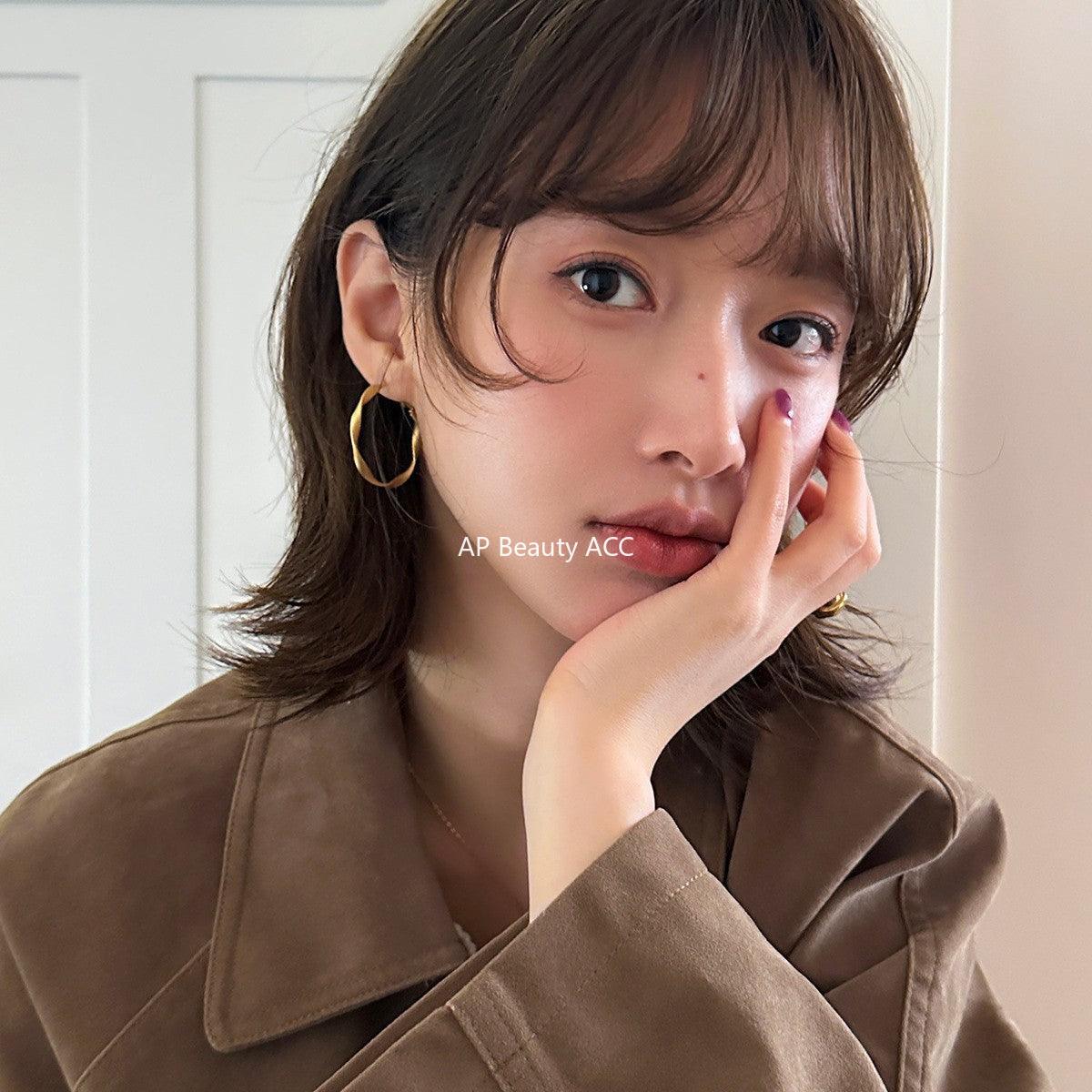 A관 - 모비우스 꼬임 디자인 무광 925 은침 귀걸이 [EH-3481] 25.04-2