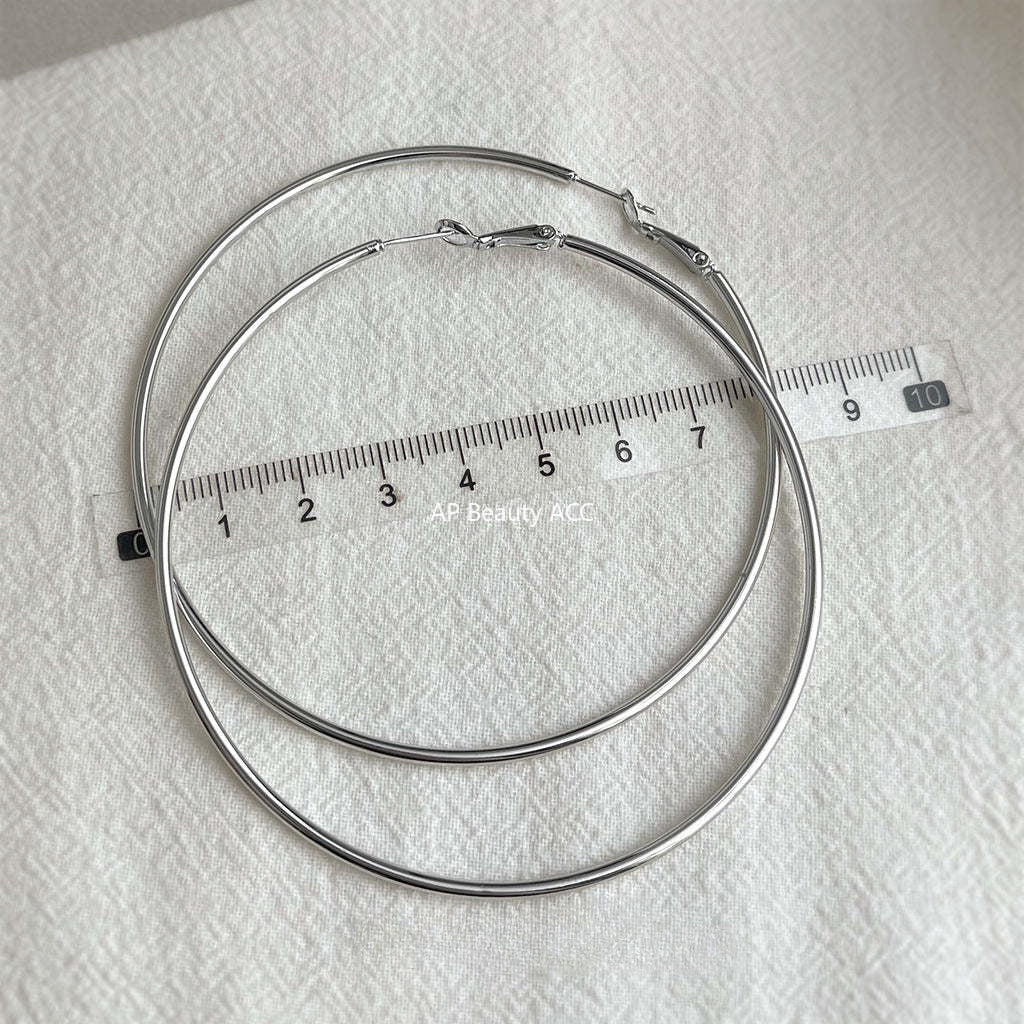 C관 - 와이드 원형 디자인 925 은침 링 귀걸이 [7120-7131] 25.11-3