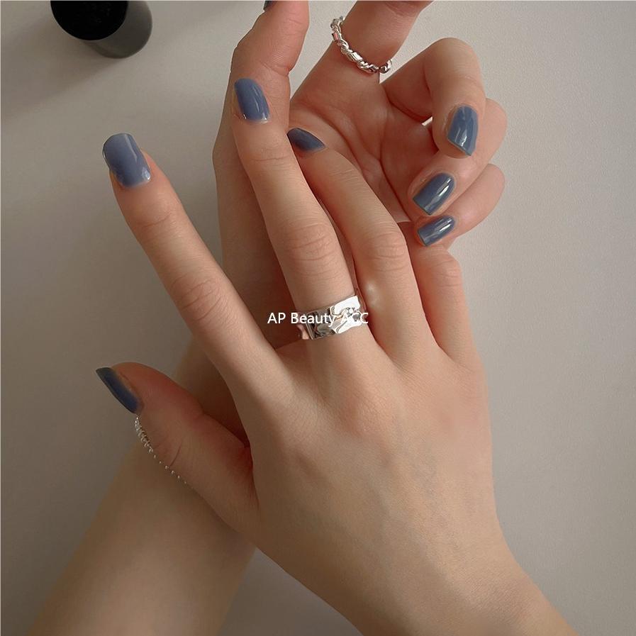 F관 - 925 실버 비정형 물결 디자인 볼드 반지 [J1827] 25.10-4