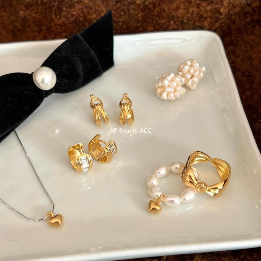 F관 - 925 실버 핸드메이드 매듭 모양 귀걸이 [C1086] 25.10-4