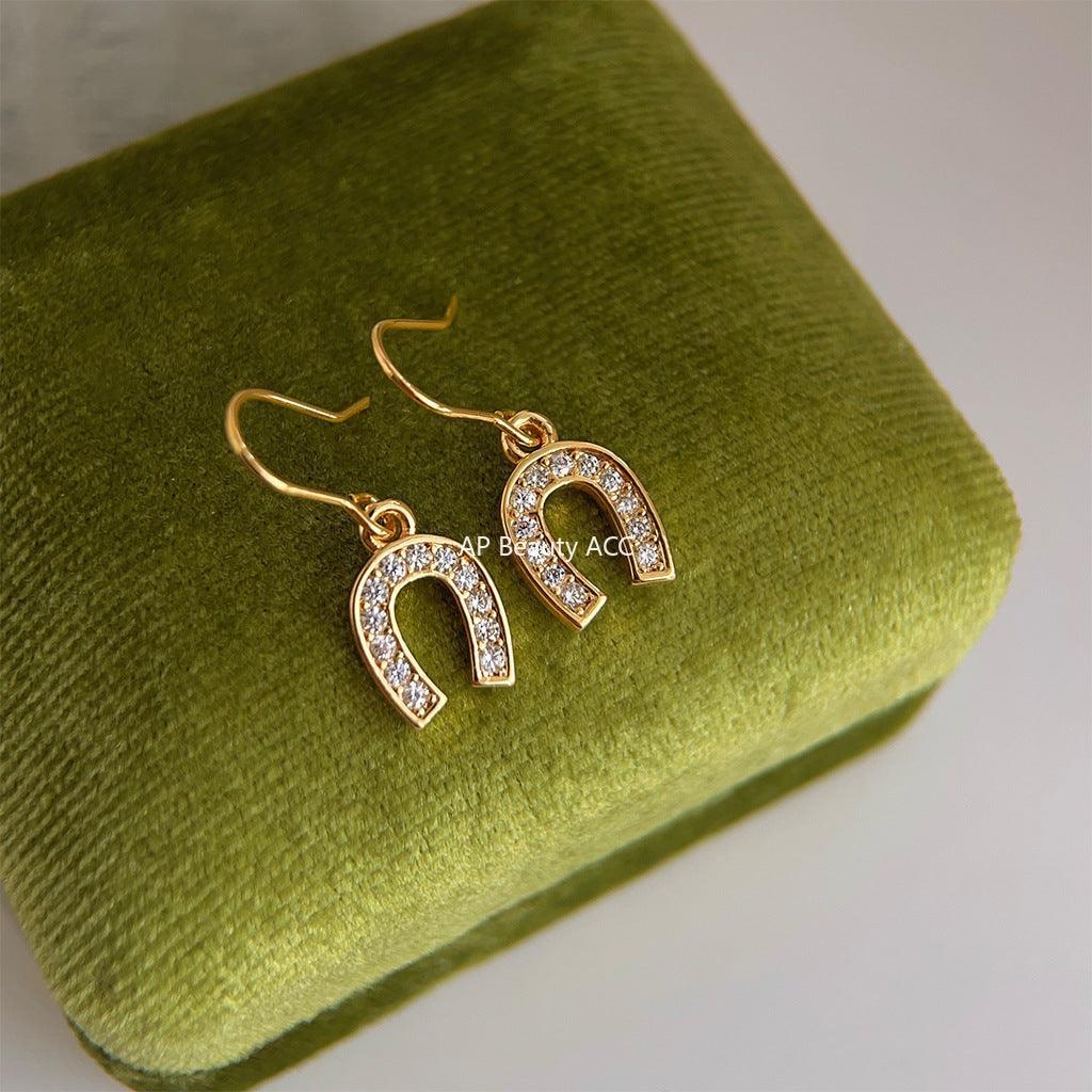 C관 - 18K 도금 두꺼운 큐빅 미니 기하학 귀걸이 [3716] 24.03-5