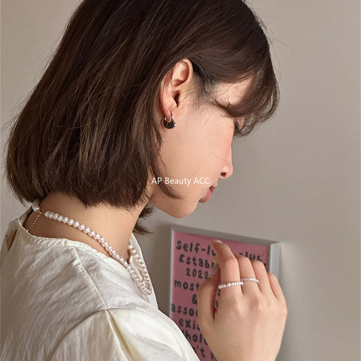A관 - 925 은침 베이직 링형 은행잎 귀걸이 [EH-3224] 24.10-2