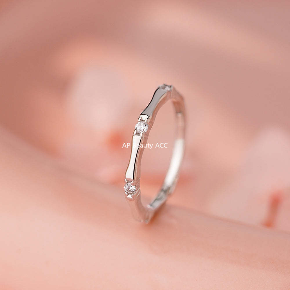 B관 - 999 실버 대나무 큐빅 반지 [YC5258R_1] 25.12-2