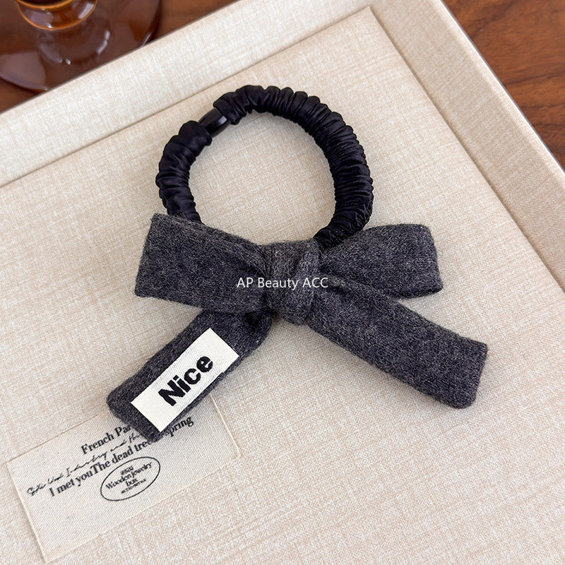 E관 - 니트 리본 디자인 슬림형 머리끈 헤어밴드 [27575] 25.10-3