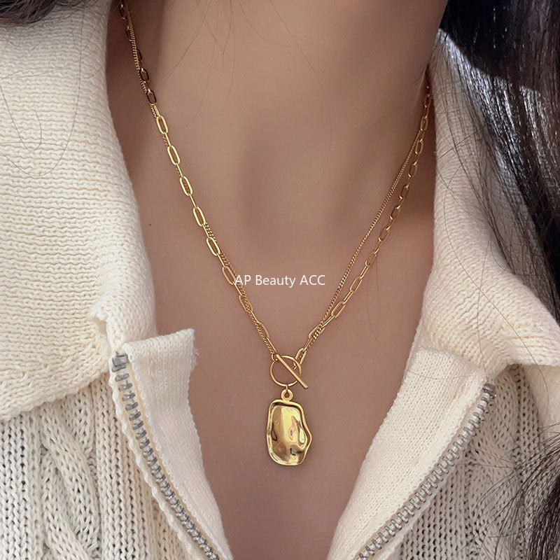 F관 - 925 실버 비정형 펜던트 OT고리 목걸이 [B832] 25.10-1