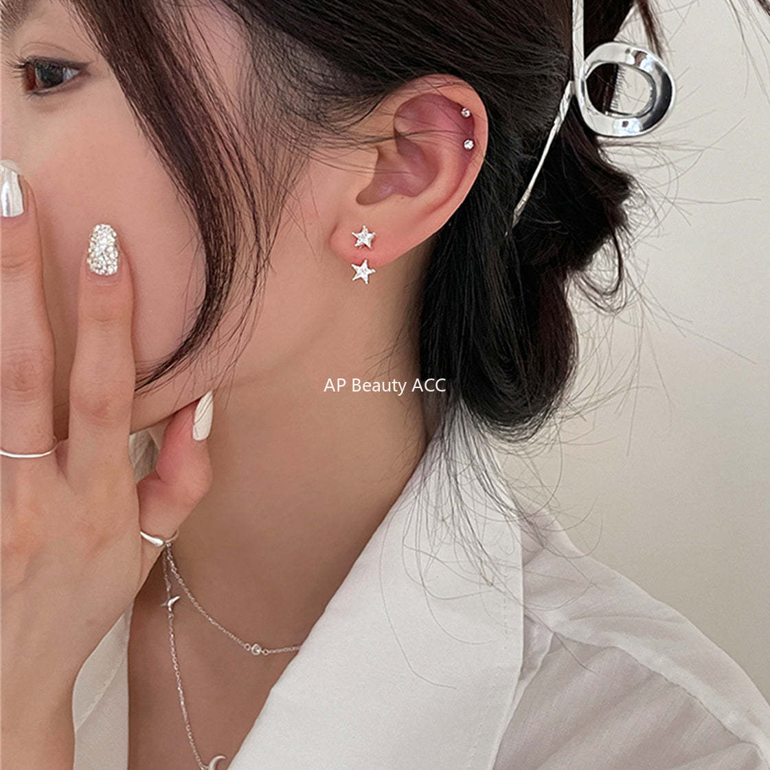 A관 - 925 은침 별 큐빅 귀걸이 [EH-3761] 25.08-4